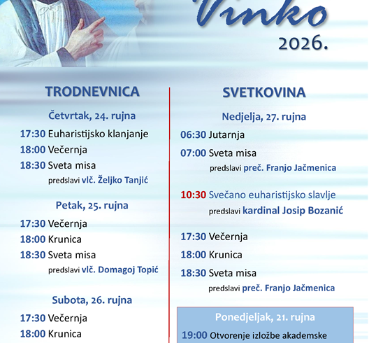 Kardinal Bozanić predvodi misno slavlje svetkovine sv. Vinka Paulskog